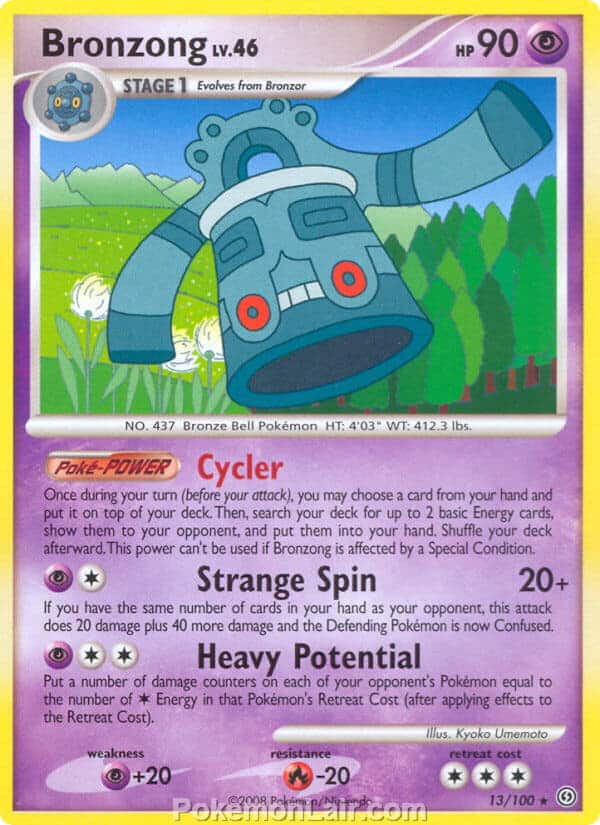 2008 Pokemon Trading Card Game Diamond and Pearl Stormfront Price List – 13 Bronzong