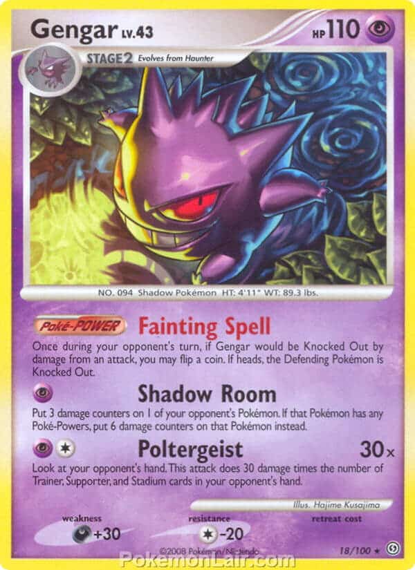 2008 Pokemon Trading Card Game Diamond and Pearl Stormfront Price List – 18 Gengar