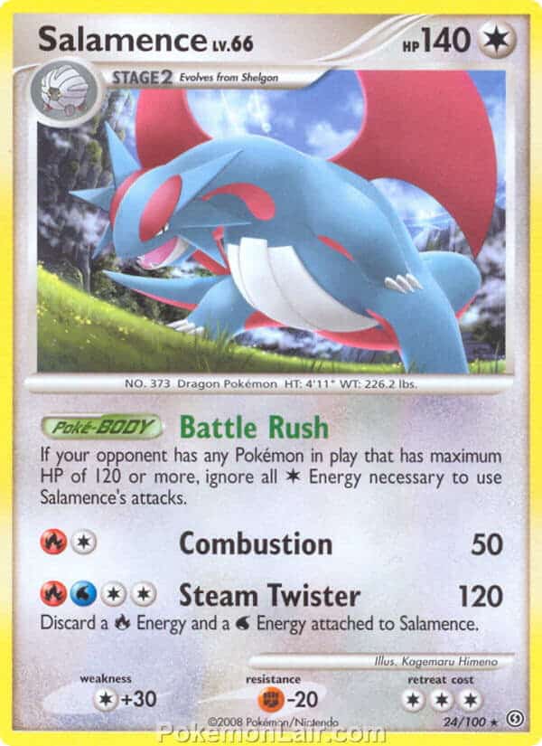 2008 Pokemon Trading Card Game Diamond and Pearl Stormfront Price List – 24 Salamence