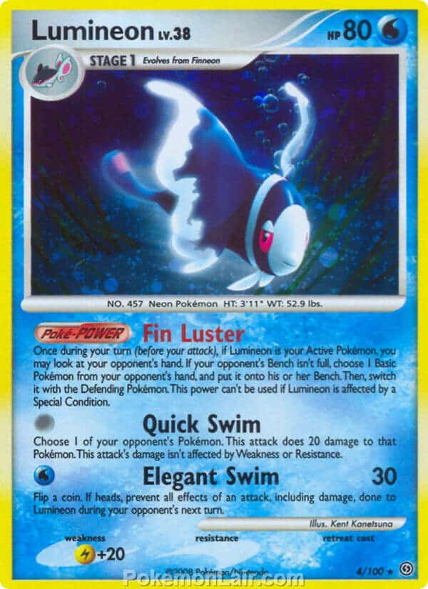 2008 Pokemon Trading Card Game Diamond and Pearl Stormfront Price List – 4 Lumineon