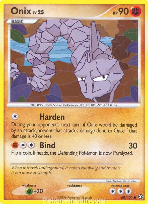 2008 Pokemon Trading Card Game Diamond and Pearl Stormfront Price List – 69 Onix