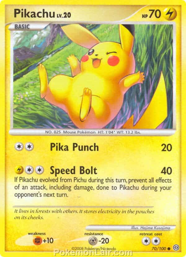 2008 Pokemon Trading Card Game Diamond and Pearl Stormfront Price List – 70 Pikachu