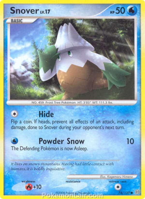 2008 Pokemon Trading Card Game Diamond and Pearl Stormfront Price List – 74 Snover