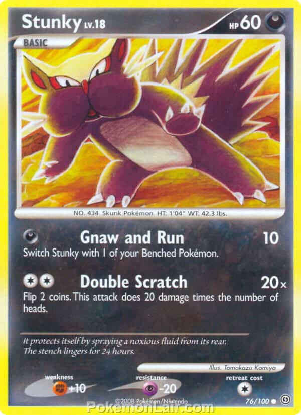 2008 Pokemon Trading Card Game Diamond and Pearl Stormfront Price List – 76 Stunky