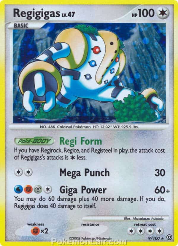 2008 Pokemon Trading Card Game Diamond and Pearl Stormfront Price List – 9 Regigigas