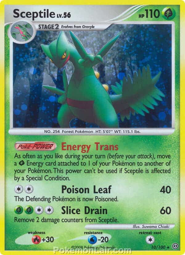 2008 Pokemon Trading Card Game Diamond and Pearl Stormfront Set – 10 Sceptile