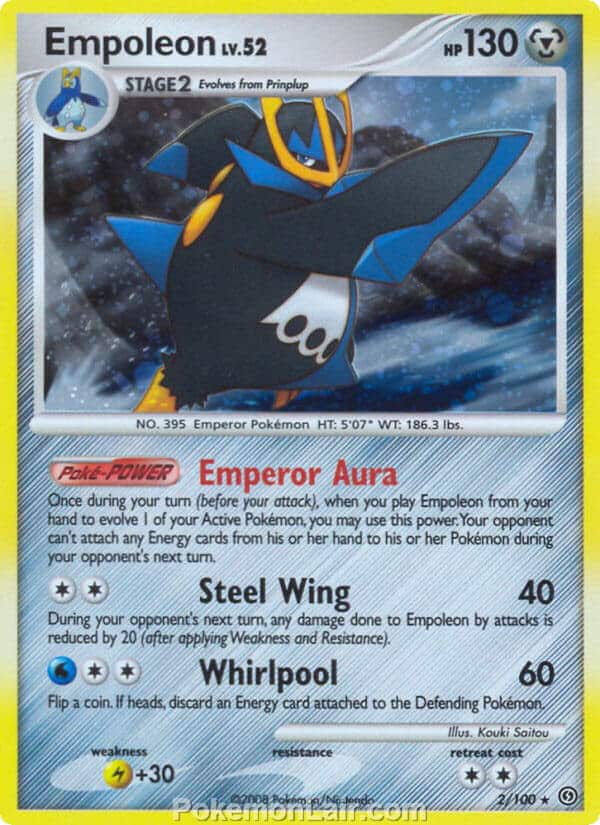 2008 Pokemon Trading Card Game Diamond and Pearl Stormfront Set – 2 Empoleon