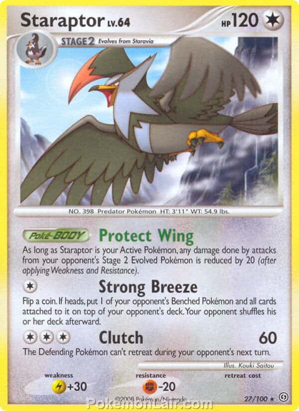 2008 Pokemon Trading Card Game Diamond and Pearl Stormfront Set – 27 Staraptor