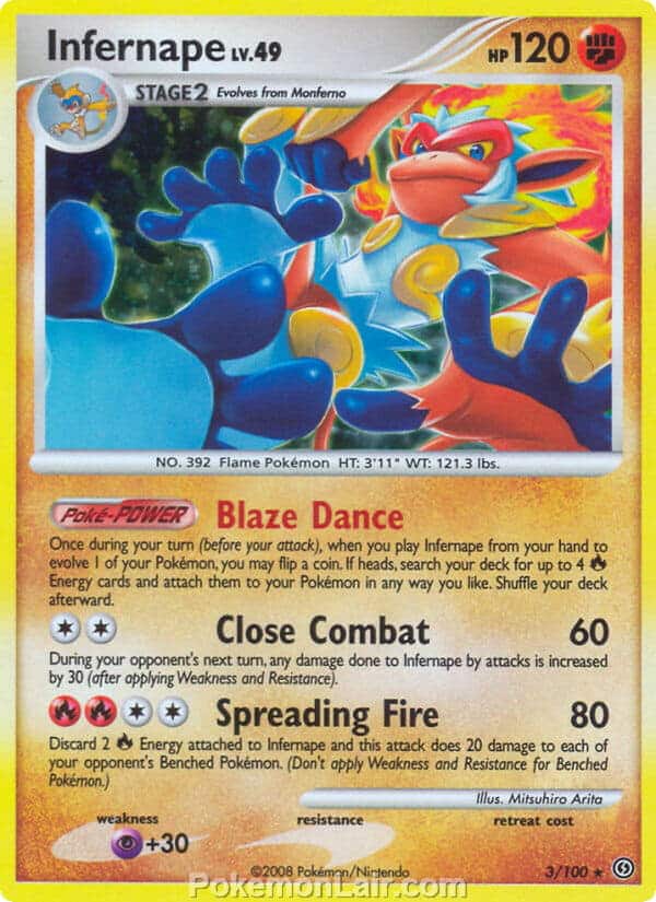 2008 Pokemon Trading Card Game Diamond and Pearl Stormfront Set – 3 Infernape