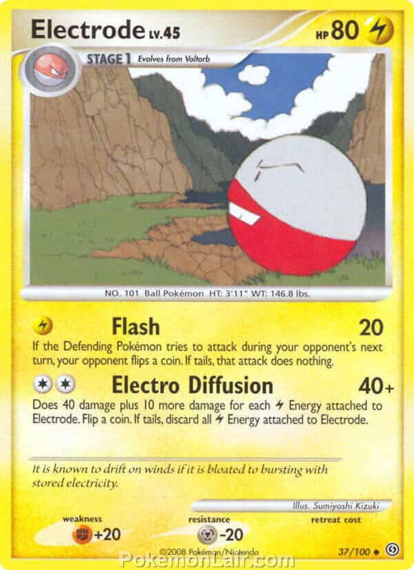 2008 Pokemon Trading Card Game Diamond and Pearl Stormfront Set – 37 Electrode