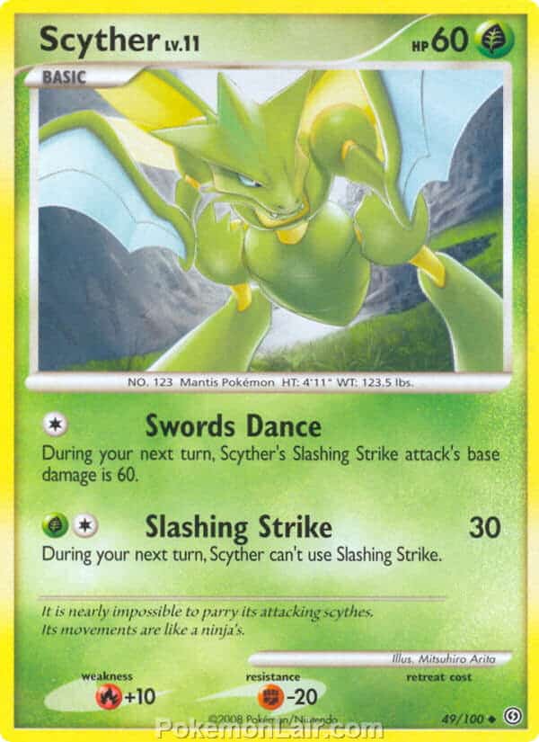 2008 Pokemon Trading Card Game Diamond and Pearl Stormfront Set – 49 Scyther