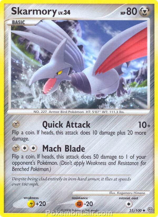 2008 Pokemon Trading Card Game Diamond and Pearl Stormfront Set – 51 Skarmory