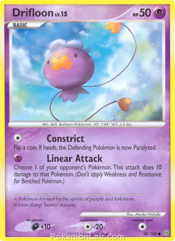 2008 Pokemon Trading Card Game Diamond and Pearl Stormfront Set – 58 Drifloon