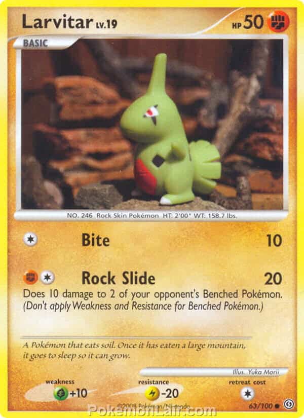 2008 Pokemon Trading Card Game Diamond and Pearl Stormfront Set – 63 Larvitar