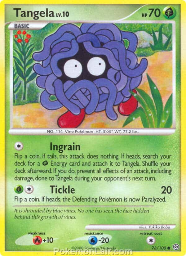 2008 Pokemon Trading Card Game Diamond and Pearl Stormfront Set – 78 Tangela