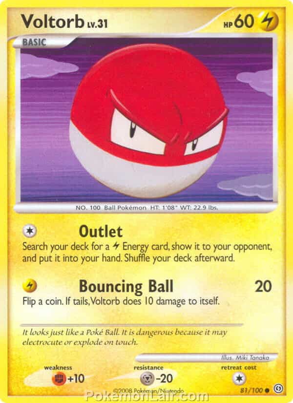 2008 Pokemon Trading Card Game Diamond and Pearl Stormfront Set – 81 Voltorb