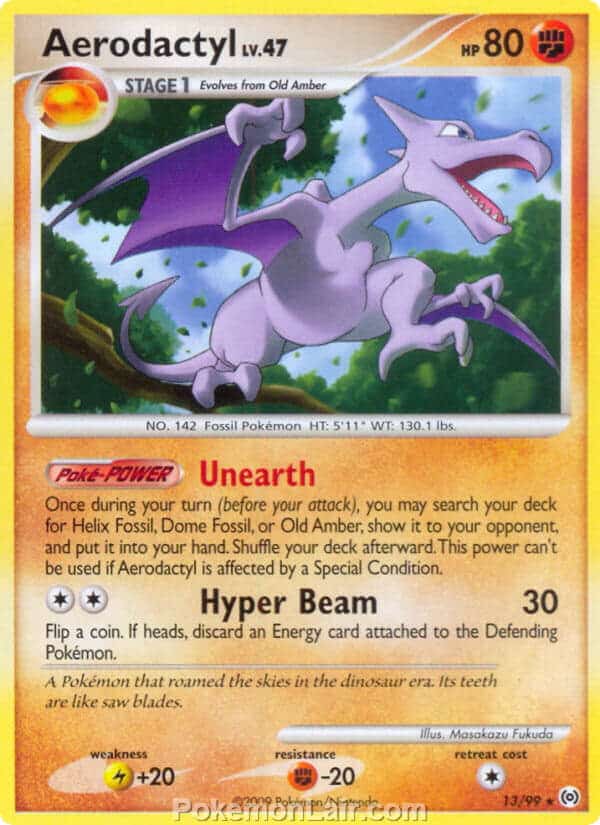 2009 Pokemon Trading Card Game Platinum Arceus Price List – 13 Aerodactyl