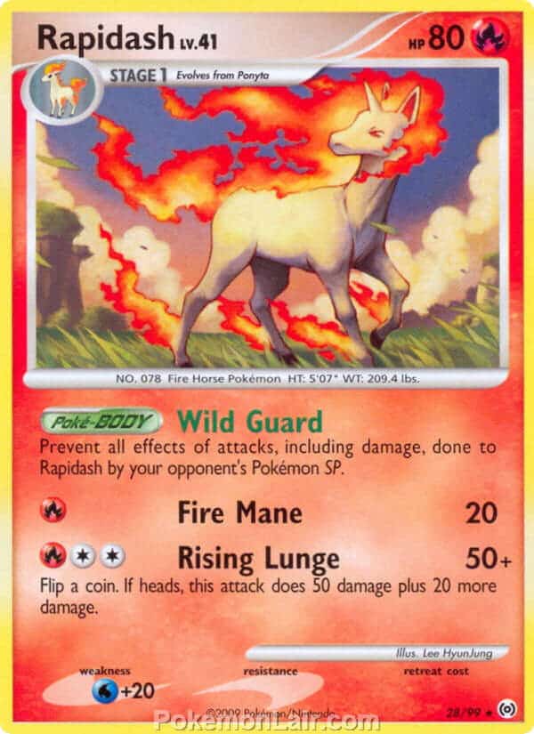 2009 Pokemon Trading Card Game Platinum Arceus Price List – 28 Rapidash