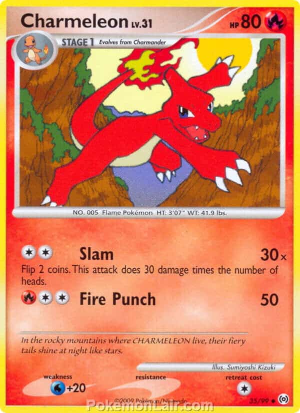 2009 Pokemon Trading Card Game Platinum Arceus Price List – 35 Charmeleon