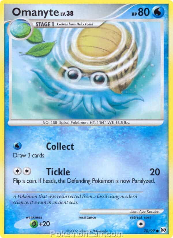 2009 Pokemon Trading Card Game Platinum Arceus Price List – 70 Omanyte