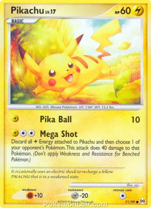2009 Pokemon Trading Card Game Platinum Arceus Price List – 71 Pikachu