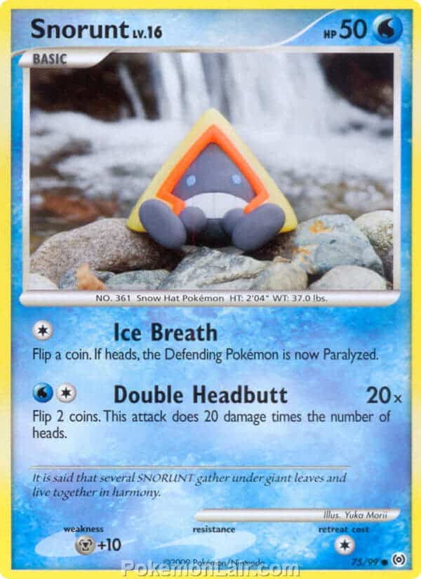 2009 Pokemon Trading Card Game Platinum Arceus Price List – 75 Snorunt