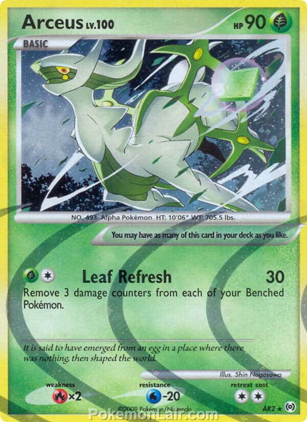 2009 Pokemon Trading Card Game Platinum Arceus Price List – AR2 Arceus Grass