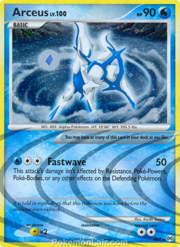 2009 Pokemon Trading Card Game Platinum Arceus Price List – AR4 Arceus Water