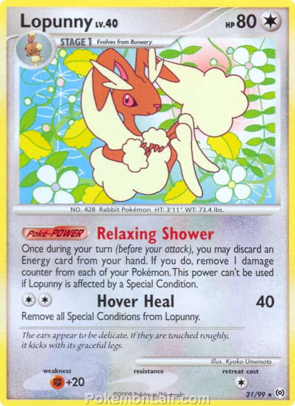 2009 Pokemon Trading Card Game Platinum Arceus Set – 21 Lopunny