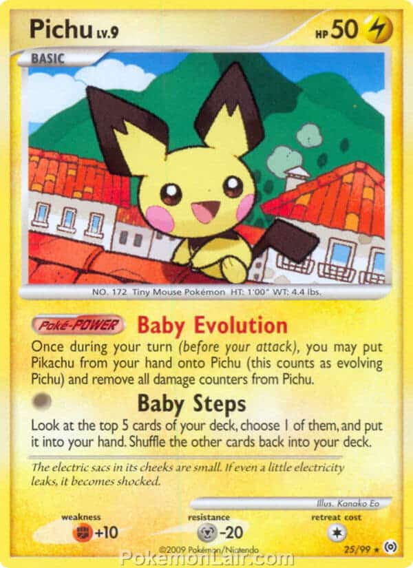 2009 Pokemon Trading Card Game Platinum Arceus Set – 25 Pichu