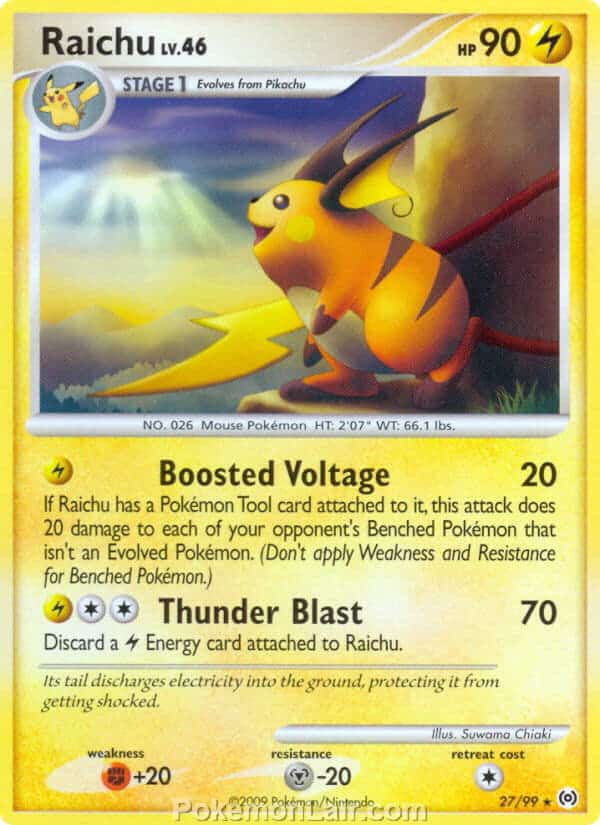 2009 Pokemon Trading Card Game Platinum Arceus Set – 27 Raichu