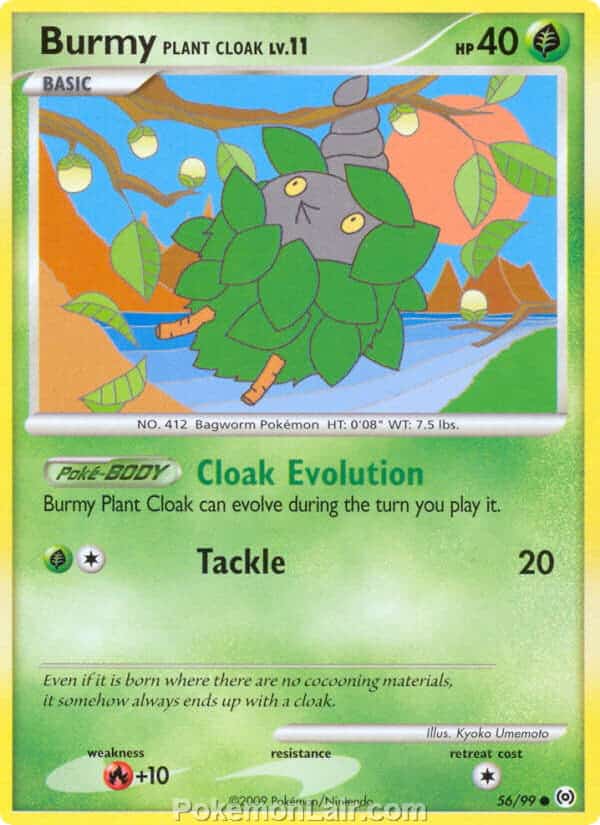 2009 Pokemon Trading Card Game Platinum Arceus Set – 56 Burmy Plant Cloak