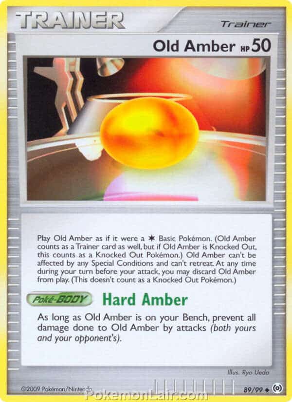 2009 Pokemon Trading Card Game Platinum Arceus Set – 89 Old Amber