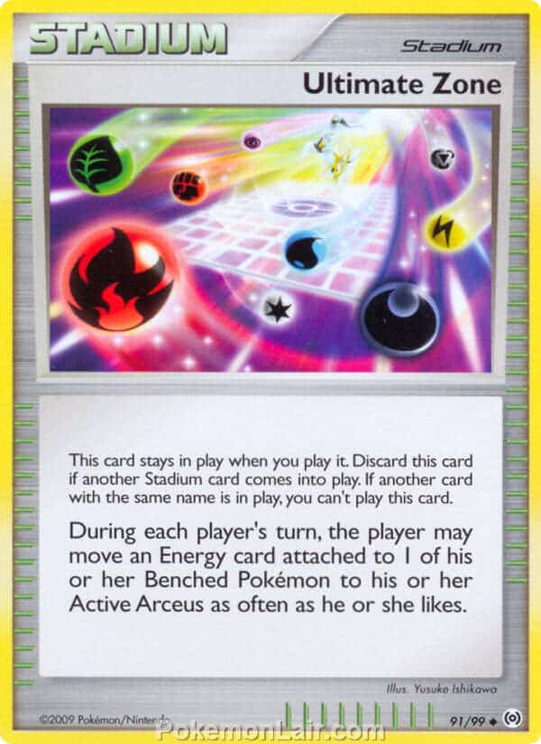 2009 Pokemon Trading Card Game Platinum Arceus Set – 91 Ultimate Zone