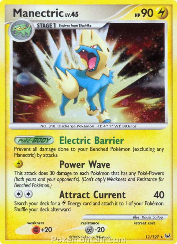 2009 Pokemon Trading Card Game Platinum Base Price List – 11 Manectric