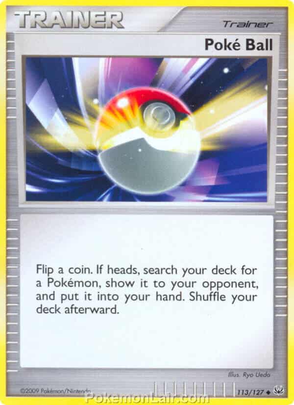 2009 Pokemon Trading Card Game Platinum Base Price List – 113 Poke Ball