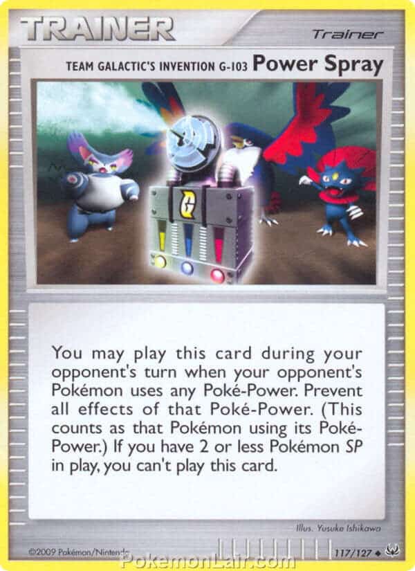 2009 Pokemon Trading Card Game Platinum Base Price List – 117 Power Spray