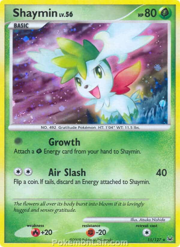 2009 Pokemon Trading Card Game Platinum Base Price List – 15 Shaymin