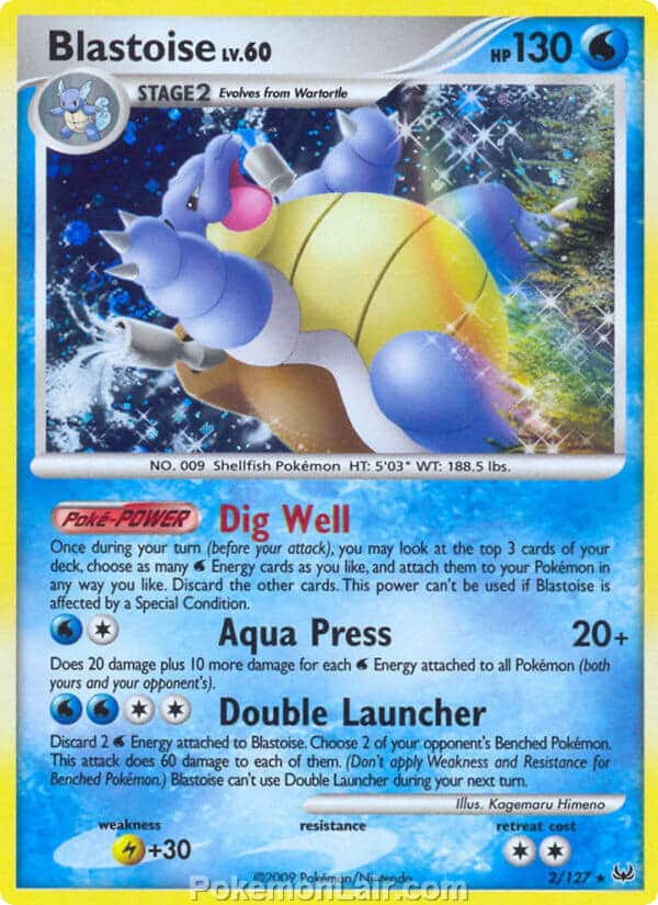 2009 Pokemon Trading Card Game Platinum Base Price List – 2 Blastoise