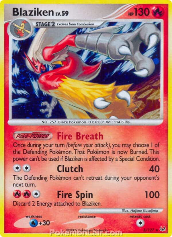 2009 Pokemon Trading Card Game Platinum Base Price List – 3 Blaziken