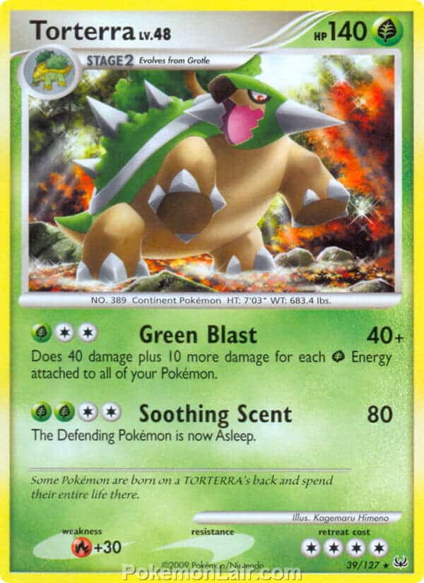 2009 Pokemon Trading Card Game Platinum Base Price List – 39 Torterra