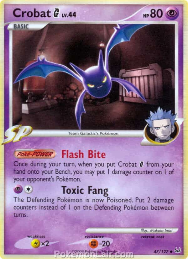 2009 Pokemon Trading Card Game Platinum Base Price List – 47 Crobat G