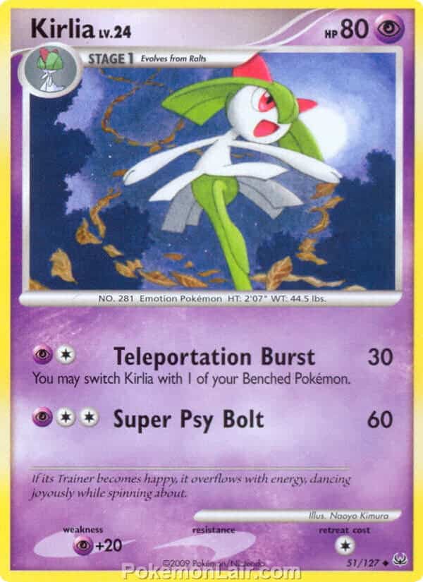 2009 Pokemon Trading Card Game Platinum Base Price List – 51 Kirlia