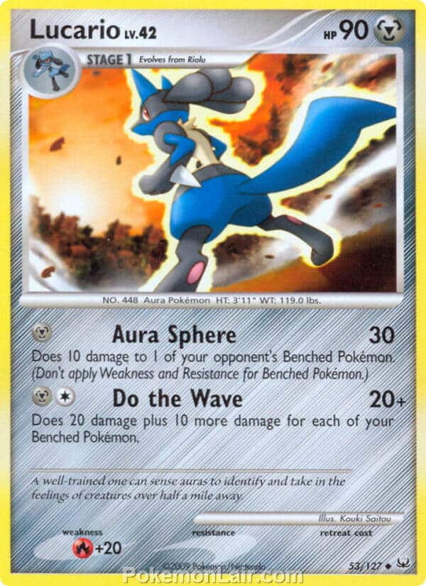 2009 Pokemon Trading Card Game Platinum Base Price List – 53 Lucario