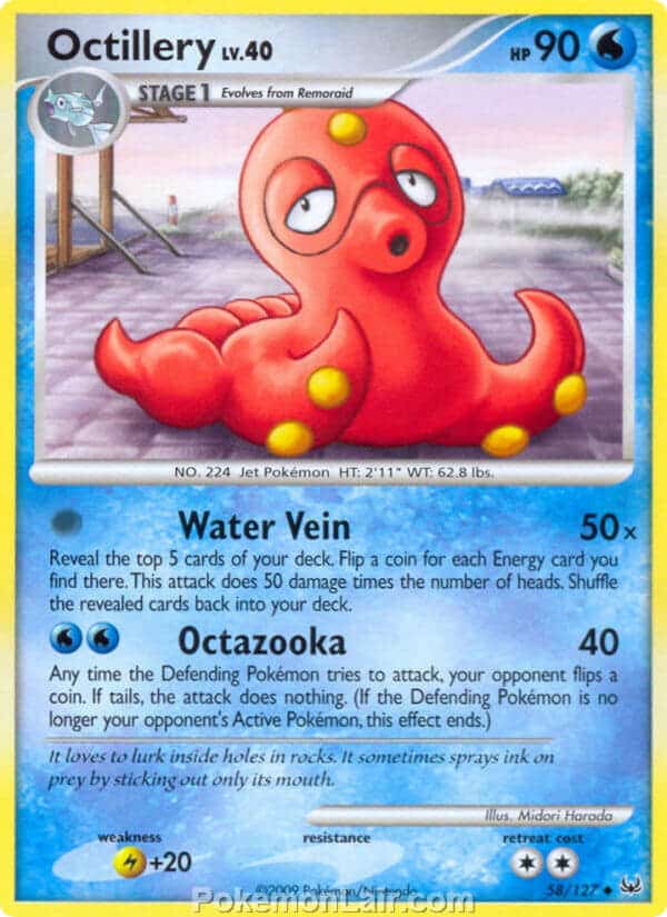 2009 Pokemon Trading Card Game Platinum Base Price List – 58 Octillery