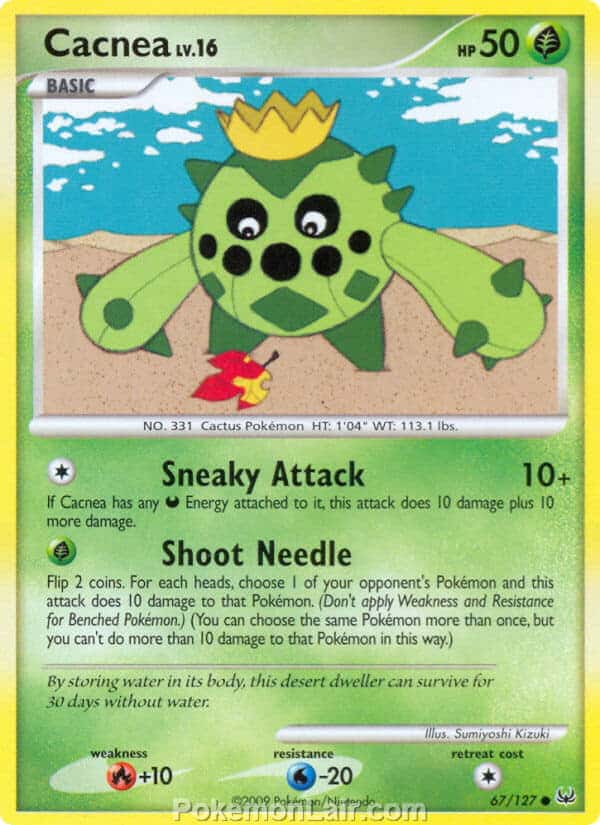 2009 Pokemon Trading Card Game Platinum Base Price List – 67 Cacnea