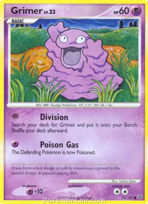 2009 Pokemon Trading Card Game Platinum Base Price List – 75 Grimer