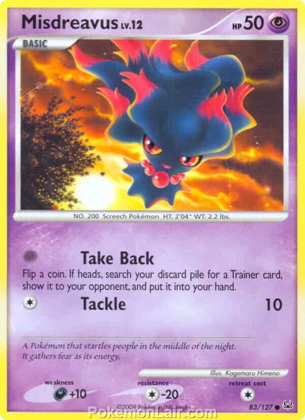 2009 Pokemon Trading Card Game Platinum Base Price List – 83 Misdreavus