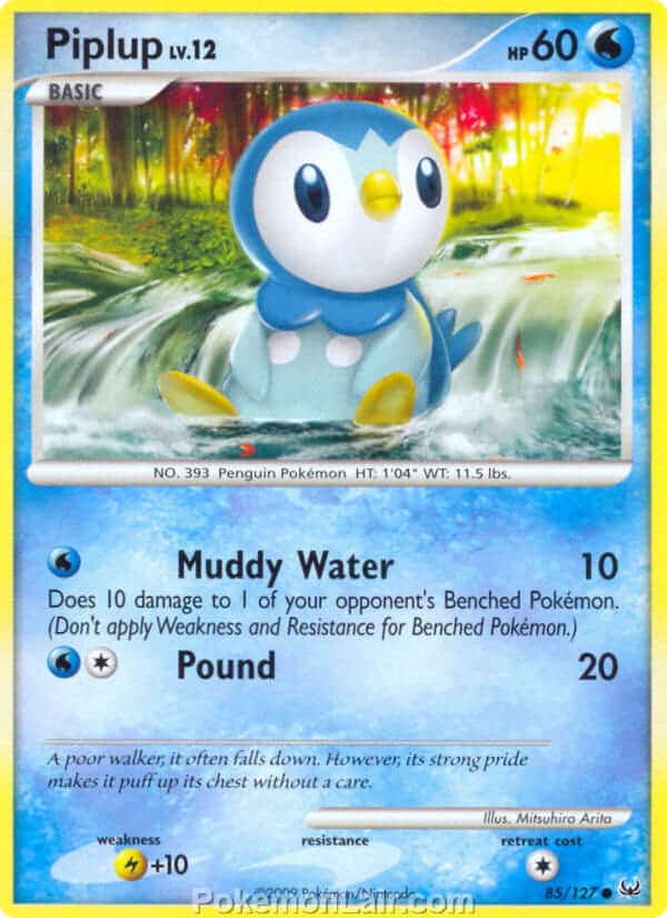 2009 Pokemon Trading Card Game Platinum Base Price List – 85 Piplup