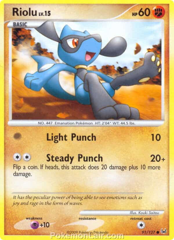 2009 Pokemon Trading Card Game Platinum Base Price List – 91 Riolu